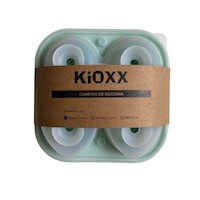 Cubeta de Silicona 2 Rosas + 2 Corazones 4 Cavidades KiOXX Verde Claro